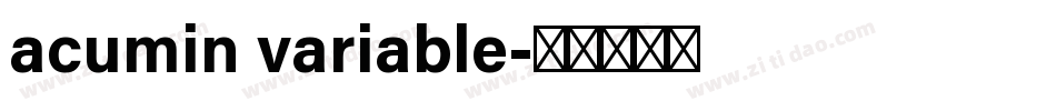 acumin variable字体转换